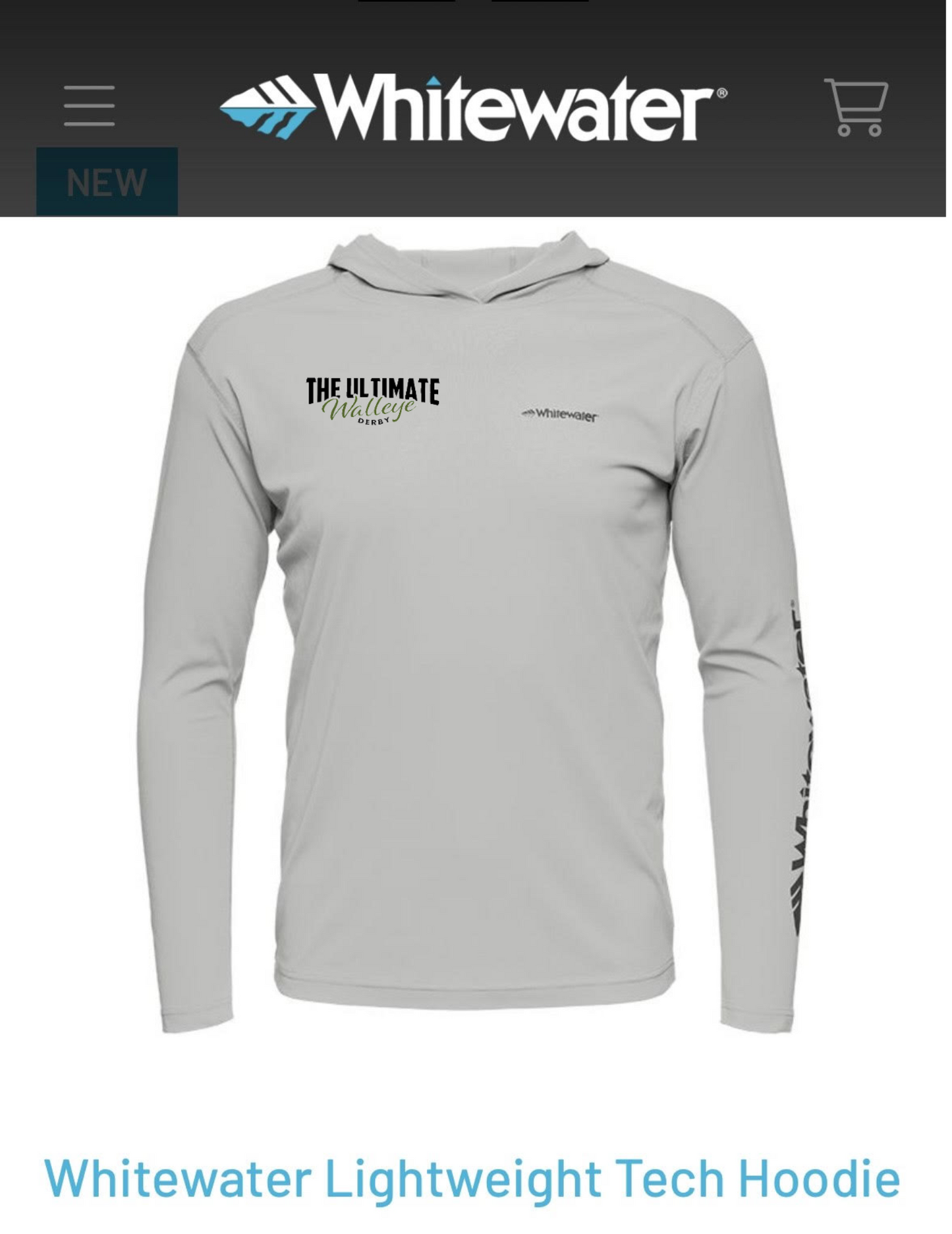 2025 Walleye (TUWD) Whitewater Long Sleeve Tech Shirt (Grey)